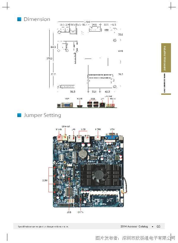 欣扬电脑 嵌入式Mini-ITX主板AMB-D255T1-欣