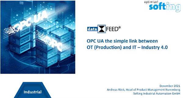工业4.0 – OPC UA OT（生产）和IT之间的简单连接